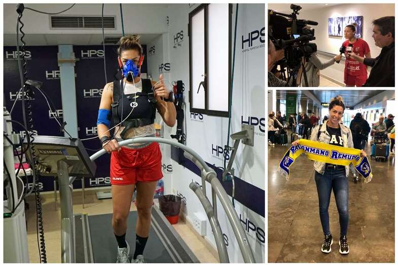 Jaqueline Anastacio llegó el pasado sábado y este lunes pasó la revisión médica (Foto TA)